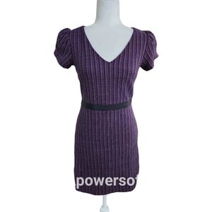 Loft Purple Pink Tweed Dress
